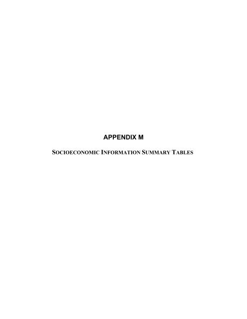 Volume III, Appendices EM - National Marine Fisheries Service ...