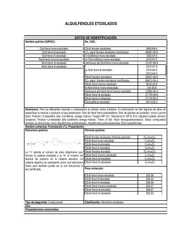 ALQUILFENOLES ETOXILADOS