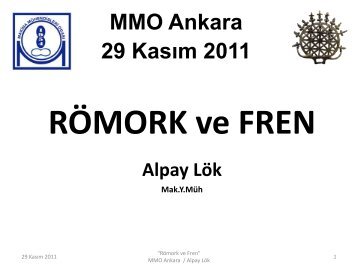 Römork ve Fren 29.11.2011 - Ankara MMO - Frenteknik