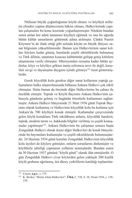 atatürk'ün sosyal ve kültürel politikaları - Atatürk Araştırma Merkezi