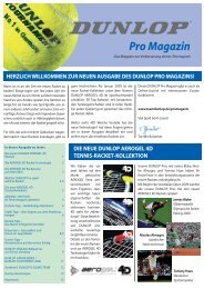 Pro Magazin - Dunlop Sport