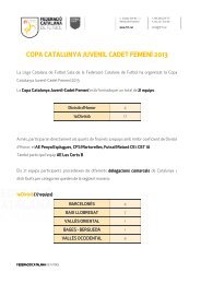 copa catalunya juvenil cadet femení 2013 - Federació Catalana de ...