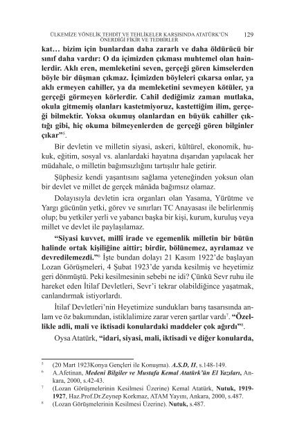 doğmunun 125. yılında mustafa kemal atatürk - Atatürk Araştırma ...