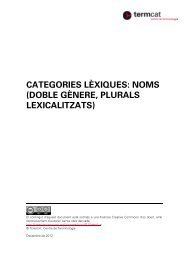 Categories lèxiques: Noms (doble gènere, plurals ... - Termcat