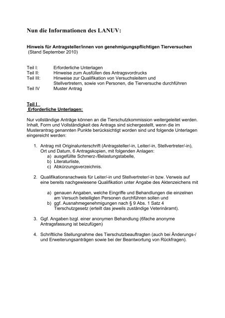 Anmerkungen zur Antragstellung Allgemeines: Die für Sie ...