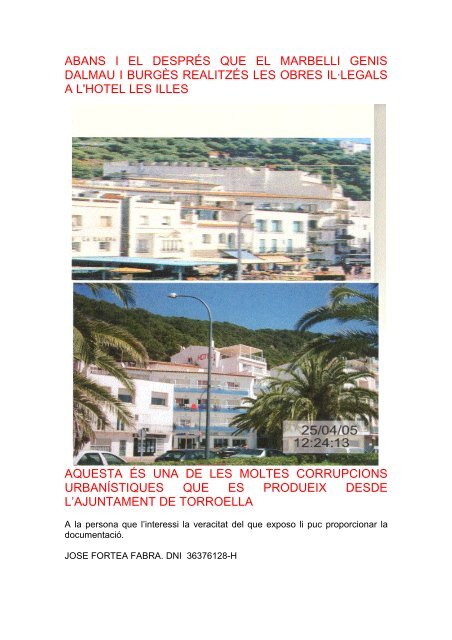 GENIS DALMAU I BURGUES - Fortea Estartit