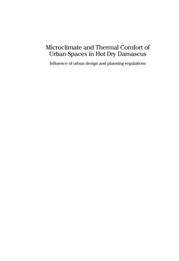 Microclimate and Thermal Comfort of Urban Spaces in - Housing ...