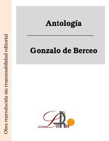 Antología Gonzalo de Berceo
