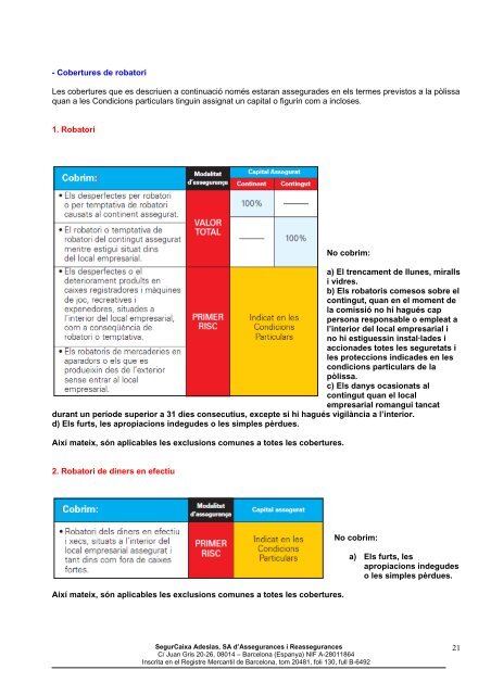 SegurCaixa Negoci - VidaCaixa