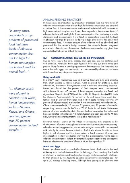 Aflatoxin: A Synthesis of the Research in Health, Agriculture and Trade