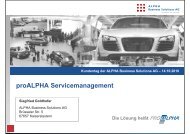 Aufbau Servicepro - ALPHA Business Solutions AG