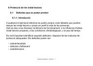 8.Protecció de les instal·lacions 8.1 Defectes que es poden produir ...