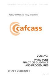 cafcass contact principles, practice guidance and procedures