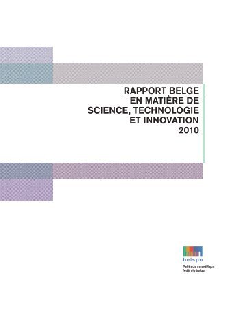 rapport belge en matière de science, technologie et innovation 2010