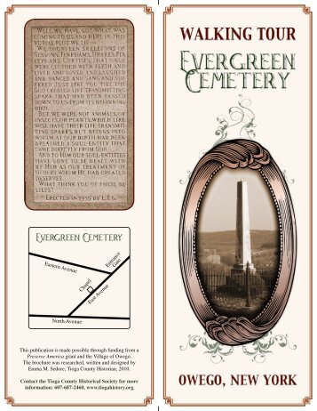 Evergreen Cemetery Walking Tour Brochure - Owego