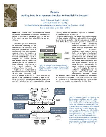 Damasc Adding Data Management Services to Parallel File Systems