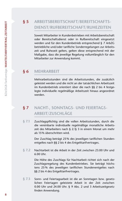  BZA/DGB-Tarifverträge: M Motiv 
