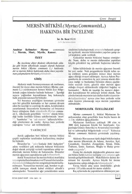 Full text: (pdf) - Ekoloji