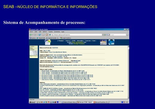 Núcleo de Informática e Informações - NII - Secretaria da Agricultura ...