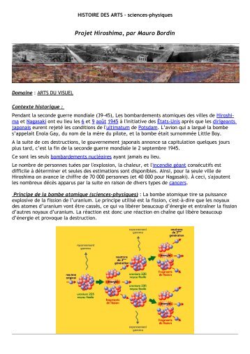 Projet Hiroshima, par Mauro Bordin