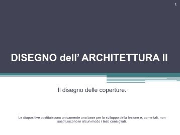 04 Le Coperture – AA2012-2 - Didattica ing. g. mongiello