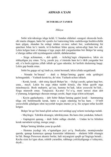 U uning ogziga qoshishini kutmagan edi.