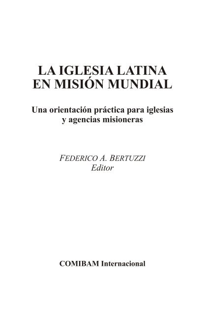 LA IGLESIA LATINA EN MISIÓN MUNDIAL - Recursos misioneros