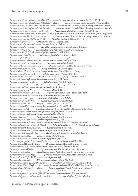 Liste des lichens et champignons lichénicoles de ... - lichenologue