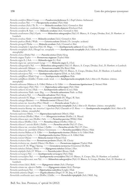 Liste des lichens et champignons lichénicoles de ... - lichenologue