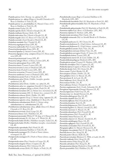 Liste des lichens et champignons lichénicoles de ... - lichenologue