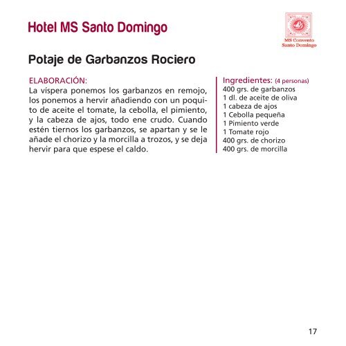 libro de recetas - Hostecor