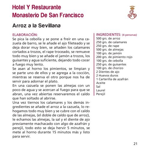 libro de recetas - Hostecor