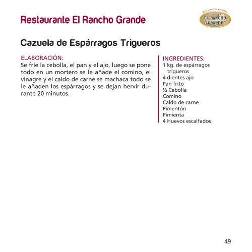 libro de recetas - Hostecor