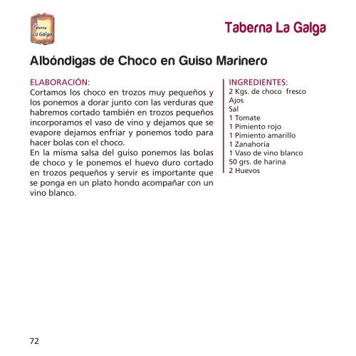 libro de recetas - Hostecor