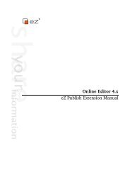 Online Editor 4.x eZ Publish Extension Manual