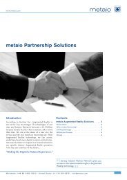 metaio Partnership Solutions