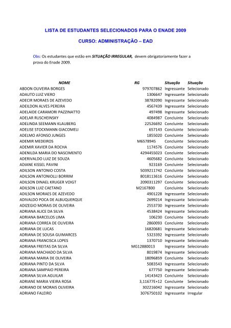 administração – ead - Unitins