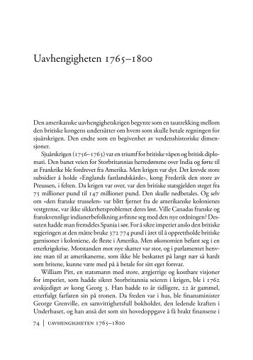 Uavhengigheten 1765–1800 - Dreyers Forlag