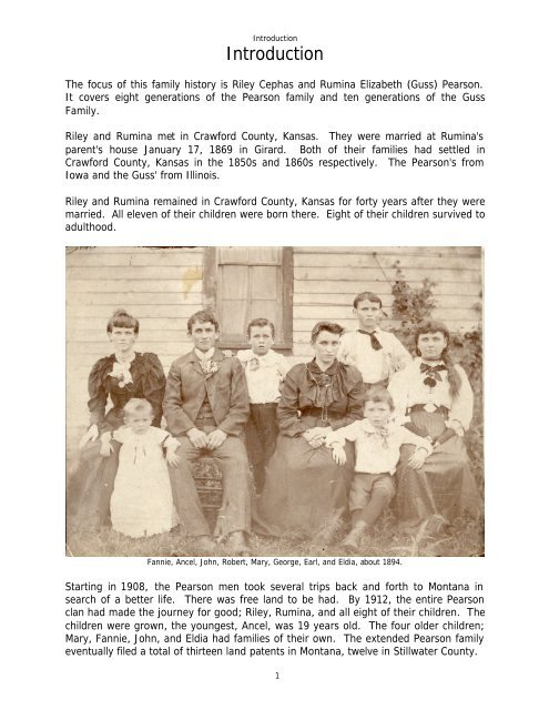 A Brief Family History and Genealogy of Riley ... - TimPearson.com