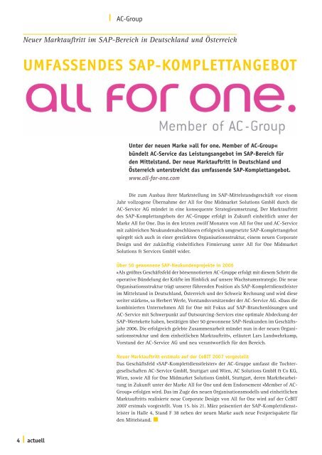 actuell - All for One Midmarket AG