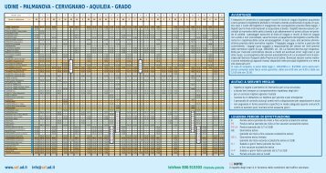 UDINE - PALMANOVA - CERVIGNANO - AQUILEIA - GRADO - SAF