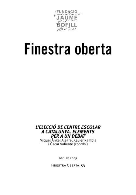 finestra oberta 53 corregida final.indd - Fundació Jaume Bofill