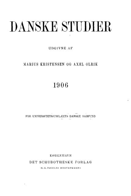 Danske Studier 1906