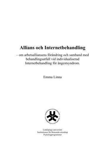 Allians och Internetbehandling - Per Carlbring