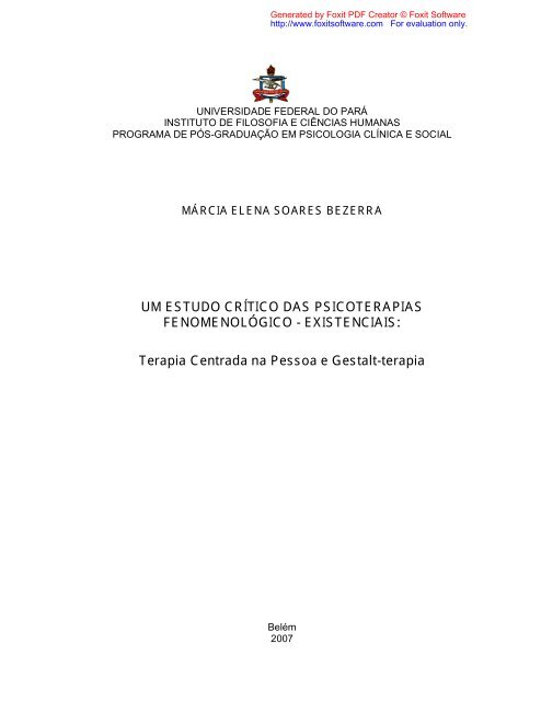 PDF) O significado cultural atribuído ao centro de terapia