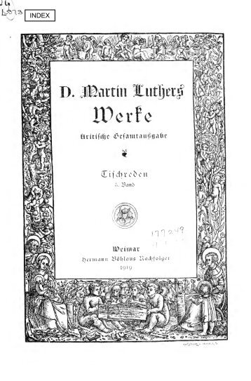 Tischreden aus den Jahren 1540 - Maarten Luther