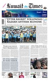 'Utter regret' following Kazakh anthem blunder 12 US ... - Kuwait Times