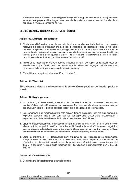 Normativa urbanística i agenda del pla. Volum III - ALELLA