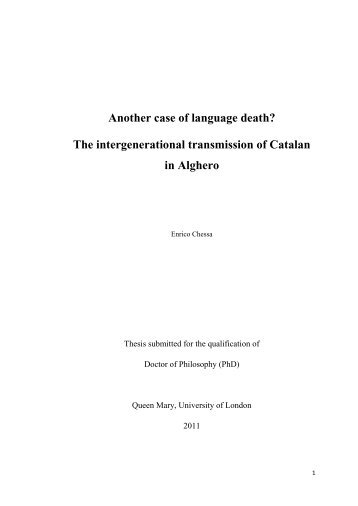 Another case of language death? - Queen Mary Research Online ...