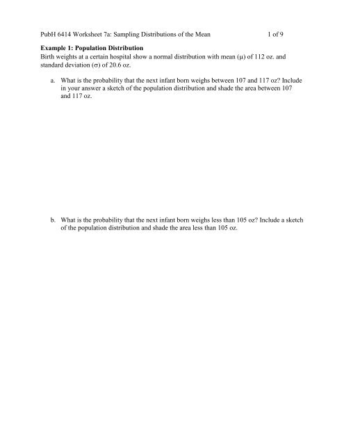 Section 7, Normal Dist Practice Exercises